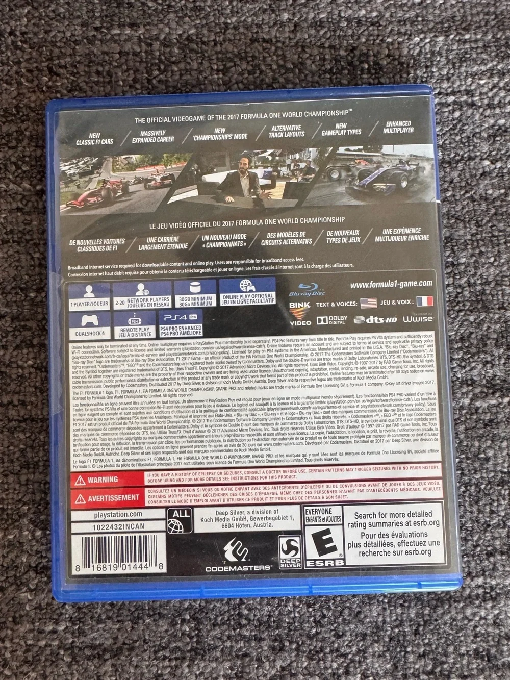 F1 2017 Sony PS4 Playstation 4 Game Complete - Picture 2 of 3